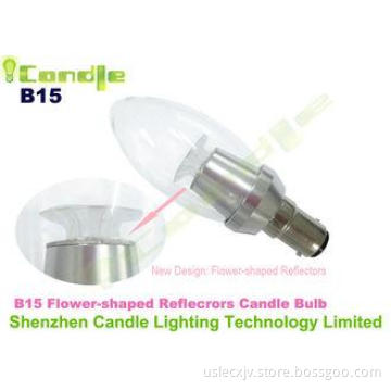 3.0 watt Led Candle Lamp Power Factor>0.85 1070 Al Thermal